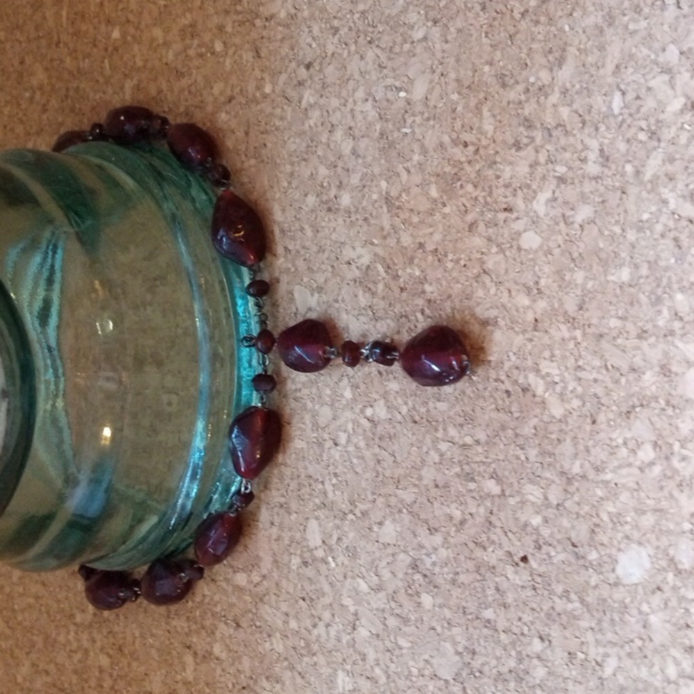 Crimson Red Glass Bead Choker